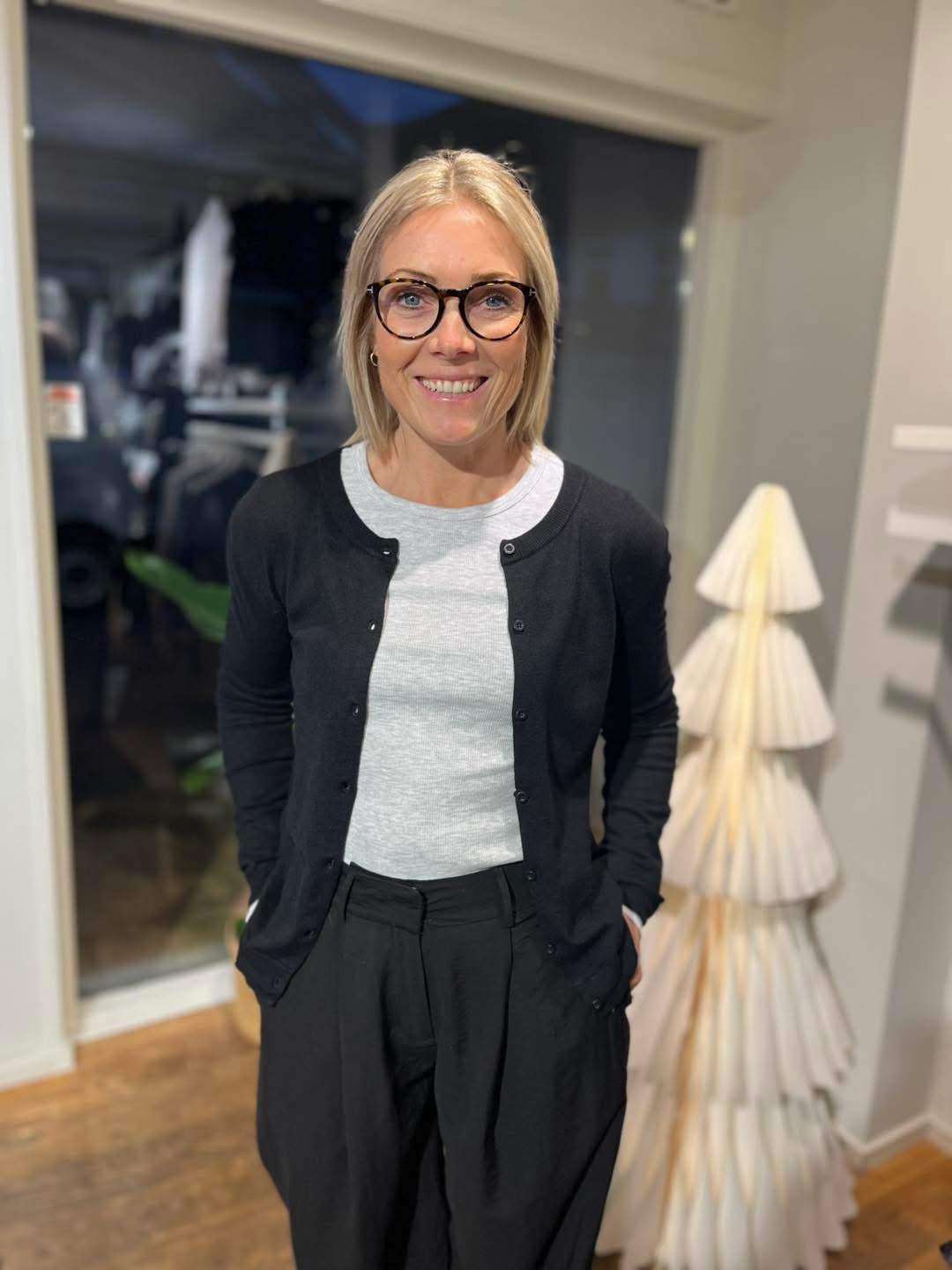 PCNORA Knit Cardigan - Black